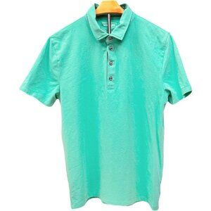 Express Stretch Moisture Wick Men's Blue Polo Short Sleeve Shirt Sport Golf LRG